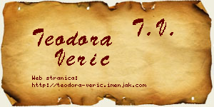 Teodora Verić vizit kartica